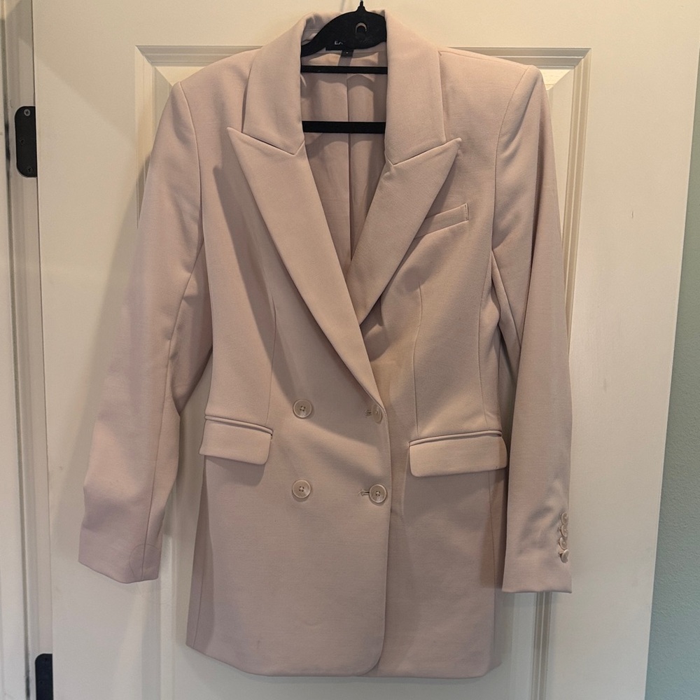 Express Cream Women's Double-Breasted Blazer